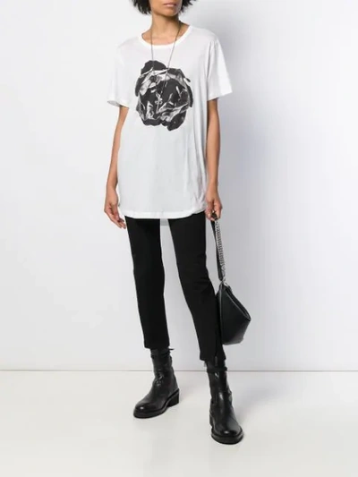 Shop Ann Demeulemeester Floral Print T-shirt In White