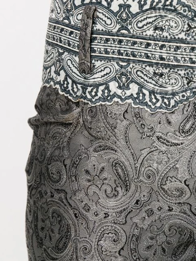 Pre-owned Balenciaga 2000s Paisley Printed Slim-fit Trousers In Grey