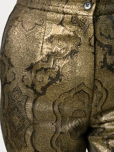 Shop Etro Baroque Trousers In Gold