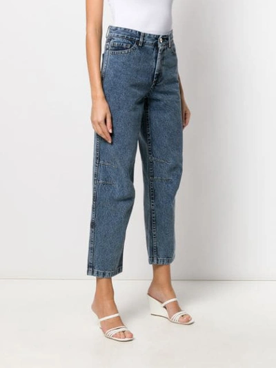 Shop Matthew Adams Dolan High-rise Straight Jeans In Blue