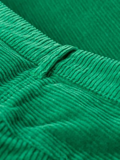 Shop Cotélac Corduroy Flared Trousers In Vert