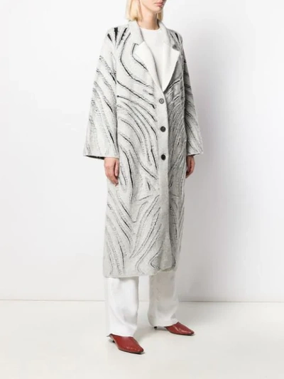 Shop 3.1 Phillip Lim / フィリップ リム Intarsia Oversized Cardi-coat In Antwht/blk