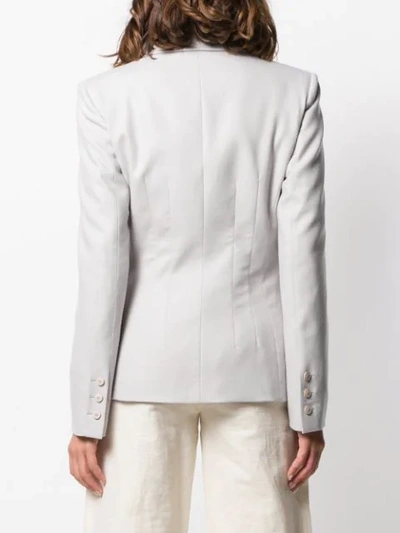 Alberta Ferretti Double-breasted Blazer In Grey