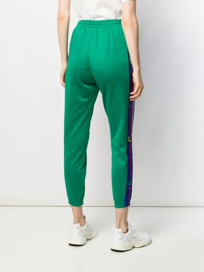 Shop Adidas Originals Signature Stripe Track Pants In Green