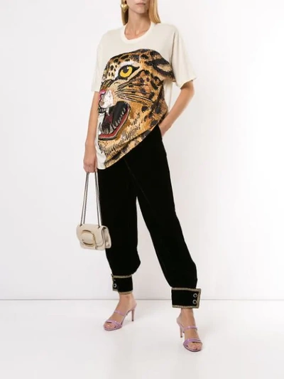 FELINE PRINT OVERSIZED T-SHIRT