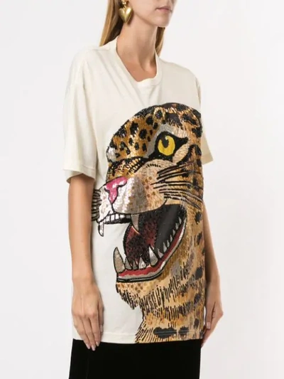 FELINE PRINT OVERSIZED T-SHIRT