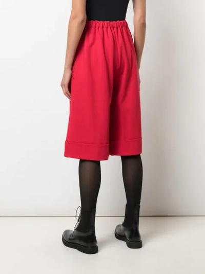 Simone Rocha Wide-leg Cropped Trousers In Red