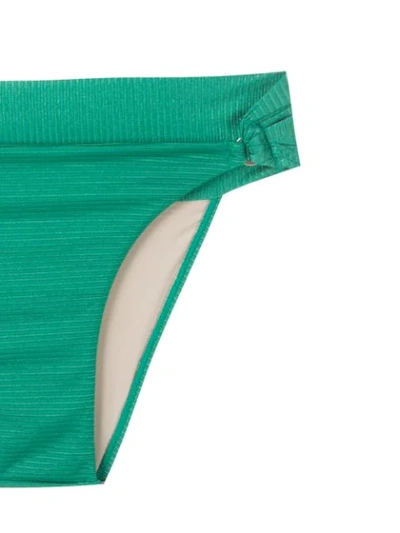 Shop Amir Slama One Shoulder Bikini Set In Green