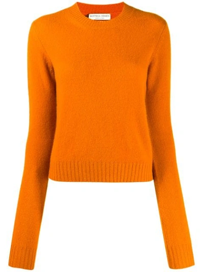 Shop Bottega Veneta Fine Knit Sweater - Orange