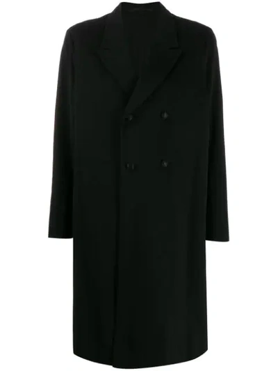 Pre-owned A.n.g.e.l.o. Vintage Cult 1920 Double Breasted Knee-length Coat In Black