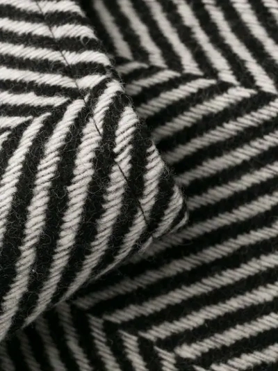 Shop Blazé Milano Oversized Striped Belted Coat In Black