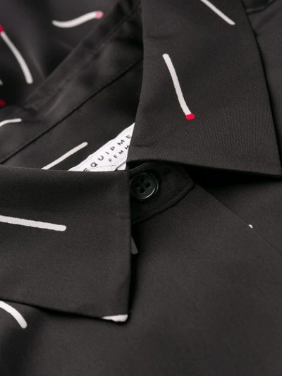 Shop Equipment Matchstick-print Shirt In Black