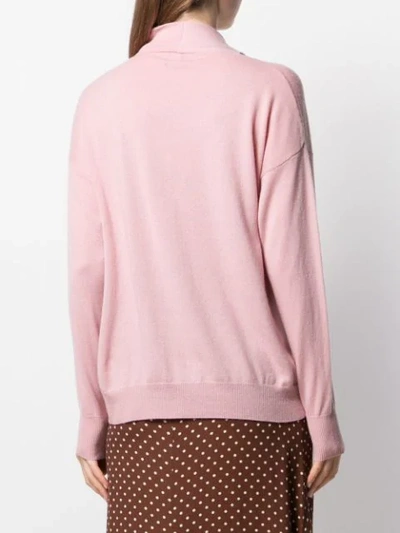 Shop Pinko Allora Buttoned Jumper In Pink