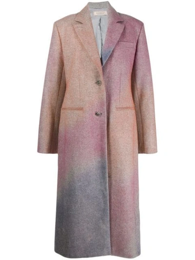 Shop Nina Ricci Spray Effect Single-breasted Coat In Pink