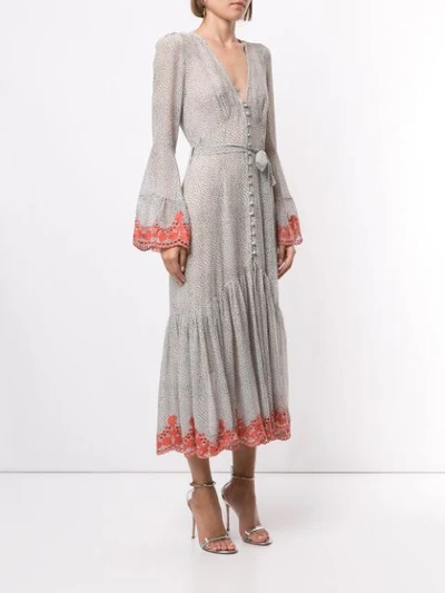 Shop We Are Kindred Argentina Button-up Midi Dress In Grey