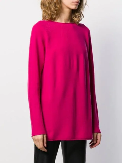Shop Joseph Cashmere Ribbed Knit Jumper In Pink