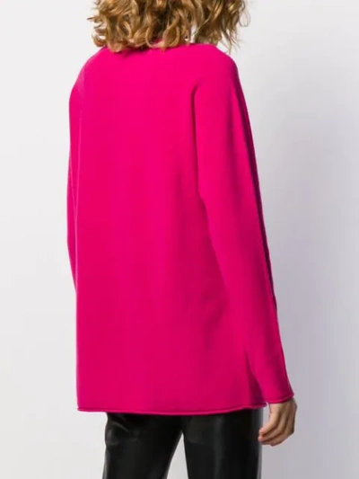 Shop Joseph Cashmere Ribbed Knit Jumper In Pink