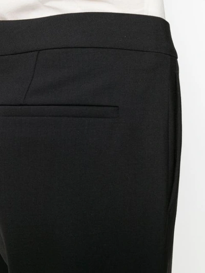 Shop Chloé Pleated Detail Cropped Trousers In Black