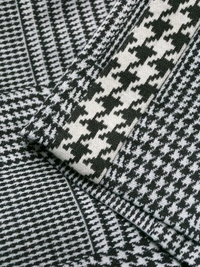 Shop Cambio Houndstooth Print Trousers In 829 Black White