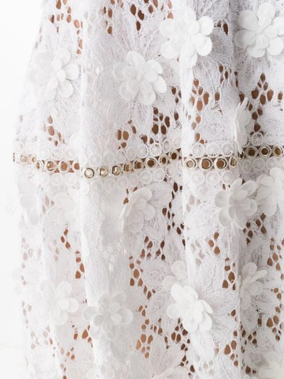 Shop Michael Michael Kors Embroidered Lace Dress In White