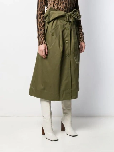 Shop Jacquemus Mid-length Trench Skirt In Green