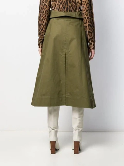Shop Jacquemus Mid-length Trench Skirt In Green