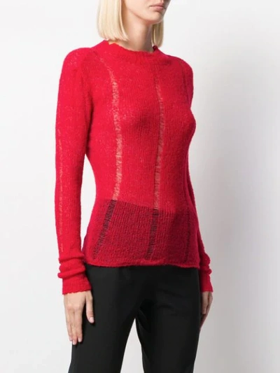Shop Our Legacy Knitted Striped Jumper In Red