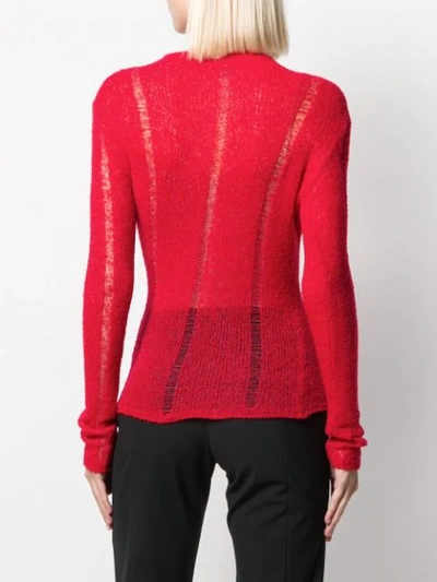 Shop Our Legacy Knitted Striped Jumper In Red