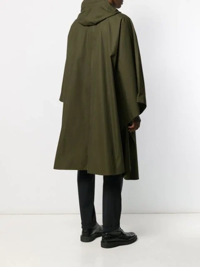 Shop Holland & Holland Oversized Cape Coat In Green