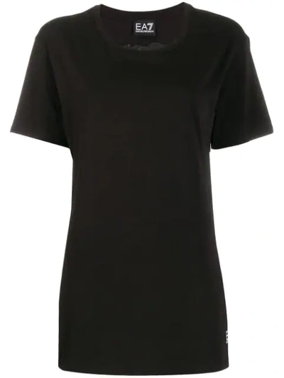 Shop Ea7 Logo Cutout T-shirt In Black