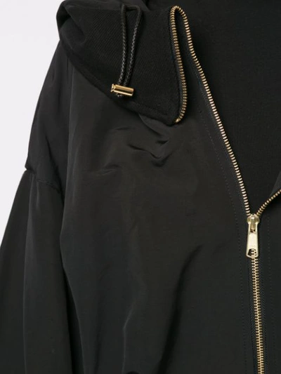 Shop Frei Ea Hooded Bomber Jacket In Black