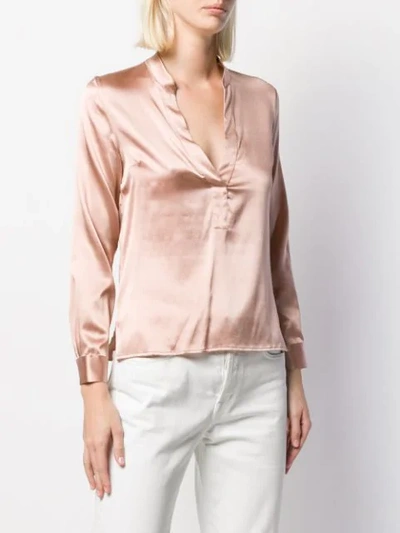 Shop Blanca V-neck Blouse In Pink