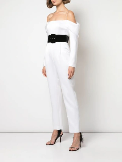 Shop Rasario Jumpsuit Mit Cold-shoulder In White