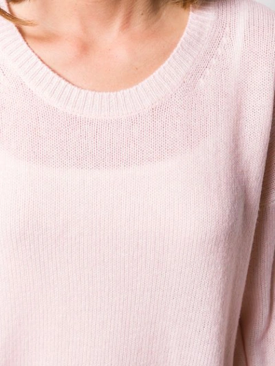 Shop Majestic Relaxed-fit Knit Jumper In Pink