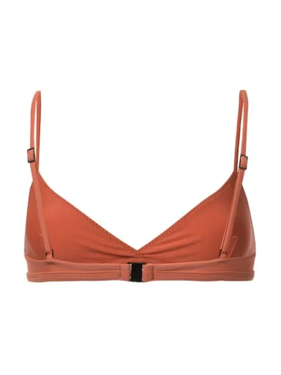Shop Matteau Tri Crop-top Bikini Top In Orange