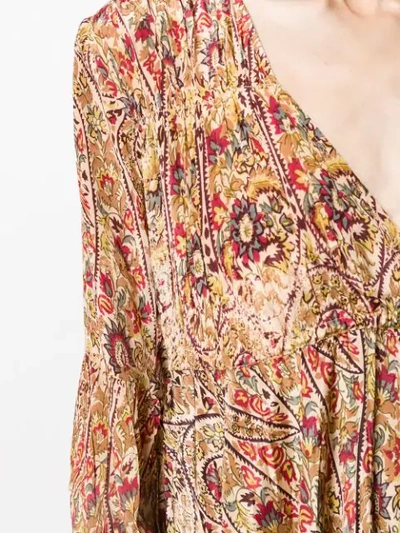 Shop Mes Demoiselles Paisley Print Maxi Dress In Yellow