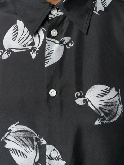 Shop Lanvin Logo Print Shirt In Black