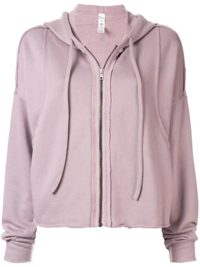 Shop Alo Yoga Hooded Zipped Jacket In Purple