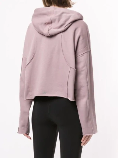 Shop Alo Yoga Hooded Zipped Jacket In Purple