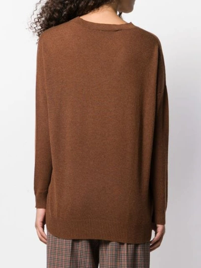 Shop Aragona Knitted Cashmere Jumper In Brown