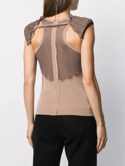 Pre-owned Jean Paul Gaultier 2000s Shoulder Pads Tank Top In Neutrals