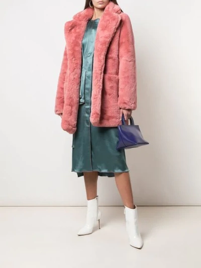 Shop Apparis Sophie Mid-length Coat In Pink