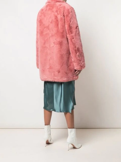 Shop Apparis Sophie Mid-length Coat In Pink