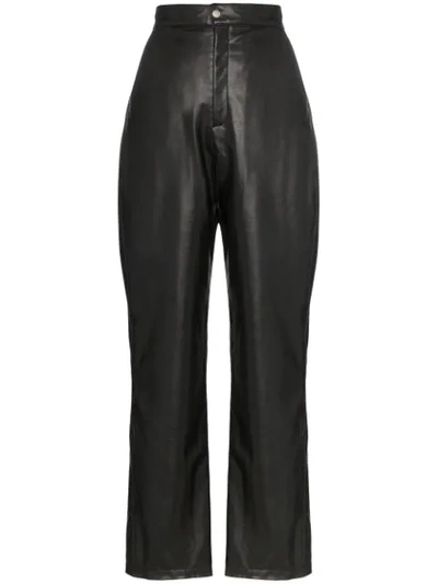 Shop Markoo Wide Leg Trousers In Black