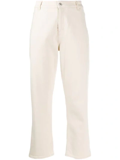 Shop Ymc You Must Create Cropped Geanie Jeans In Neutrals