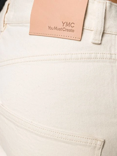 Shop Ymc You Must Create Cropped Geanie Jeans In Neutrals