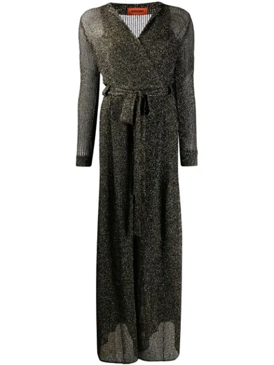 Shop Missoni Metallic Knit Jumpsuit In Black