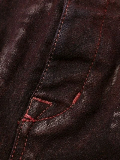 Shop Rick Owens Drkshdw Shine Effect Skinny Jeans In Red