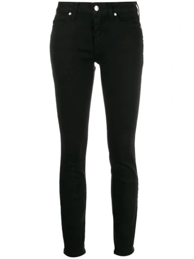 Shop Calvin Klein High Rise Skinny Jeans In Black