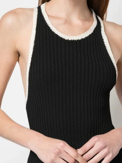 Shop A.l.c Annina Ribbed Dress In Black/natural